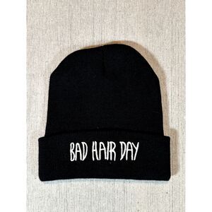 Beanie "Bad Hair Day" Hat Black